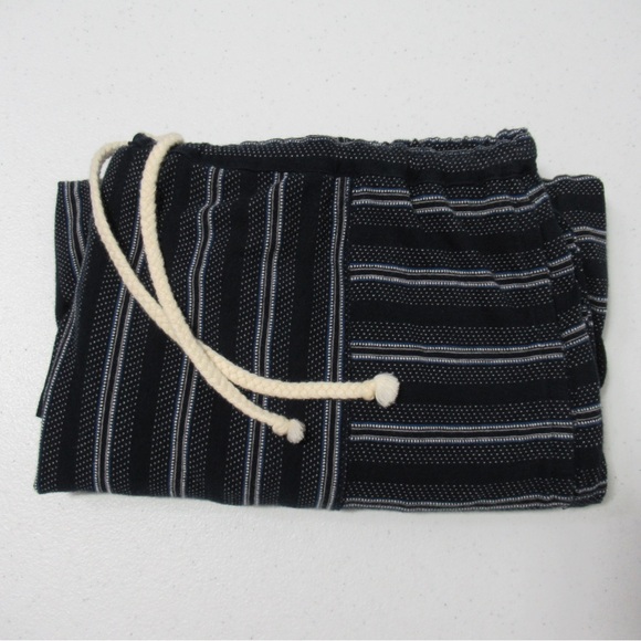 Lucky Brand Jacquard Blue Striped Casual Dress With Pockets Size Medium - Picture 13 of 13